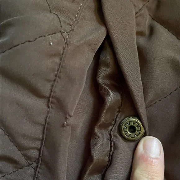 Equestrian Sport- Brown Quilted Vest with Gold Buttons- Women’s small - Picture 5 of 9